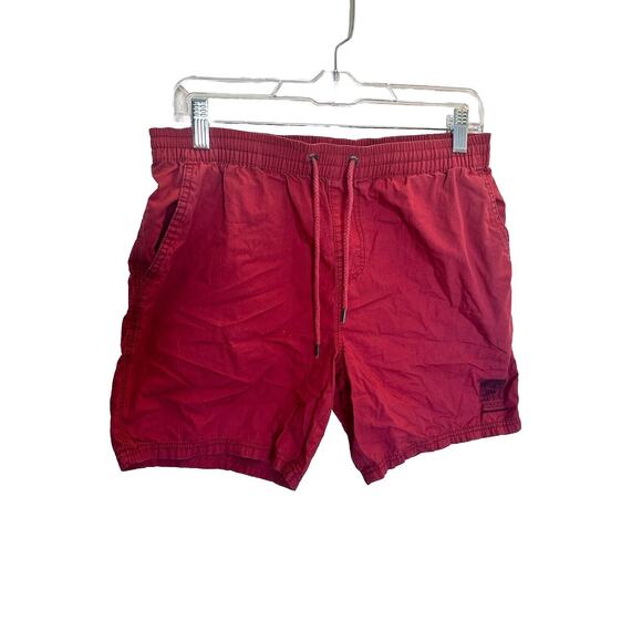 Beach Short By Cotton On -Shorts Men's Casual Red Faded Drawstring Size Small - Picture 1 of 7